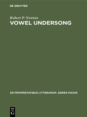 cover image of Vowel undersong